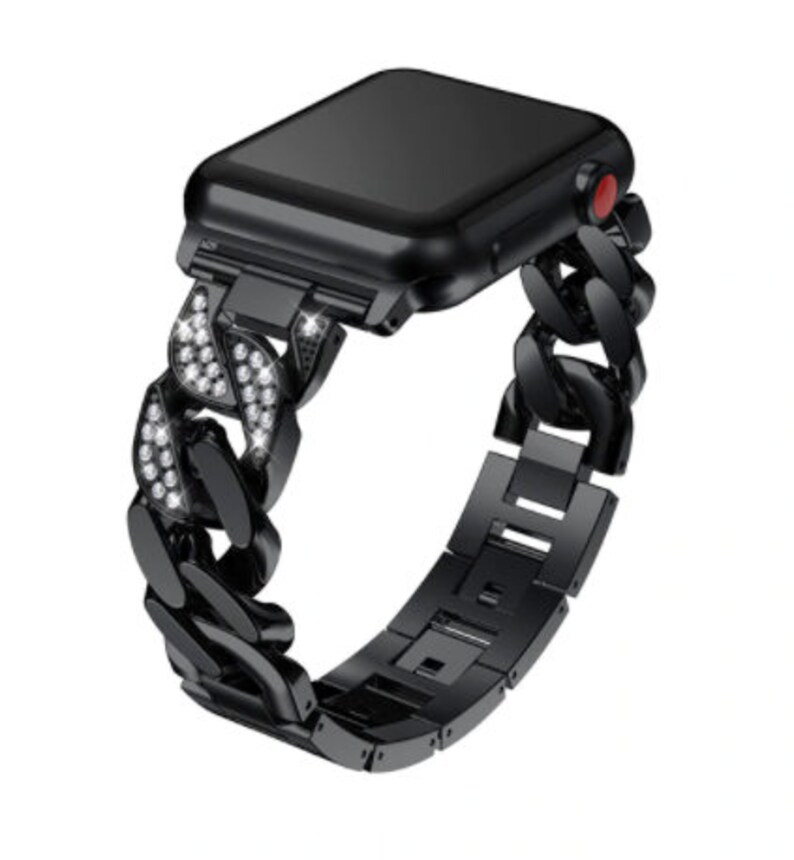 Diamond Chain Link Apple Watch Band 38mm 40mm 42mm 44mm Etsy