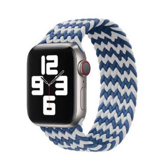 Braided Apple Watch Band Blue/white Nautical Braided Weave | Etsy