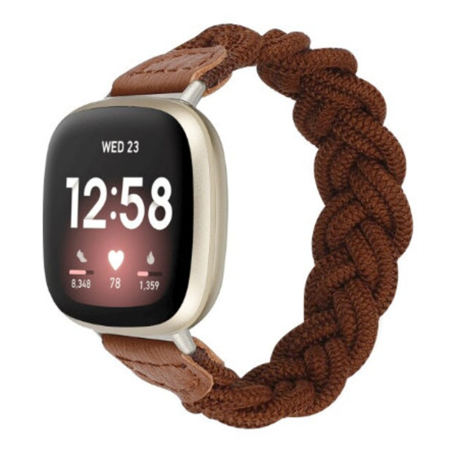 Braided Fitbit Watch Band Multicolor Elastic Survival Band Etsy