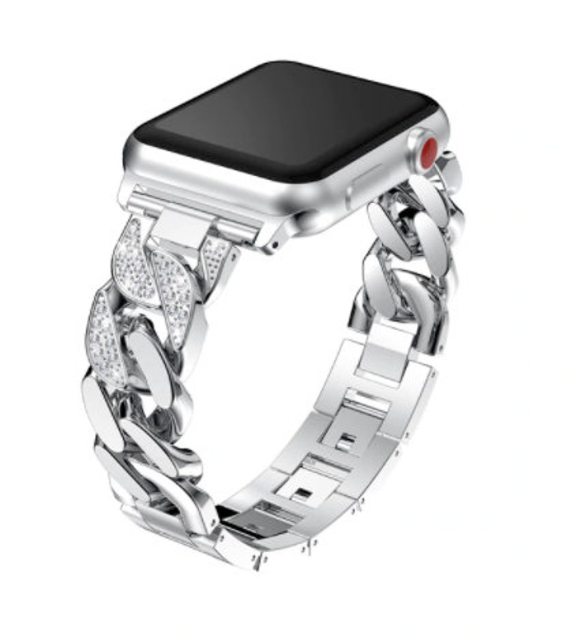 Diamond Chain Link Apple Watch Band 38mm 40mm 42mm 44mm Etsy