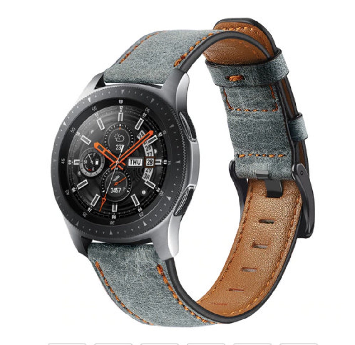 Samsung Galaxy Light Grey Leather Watch Strap/46mm strap Gear Etsy