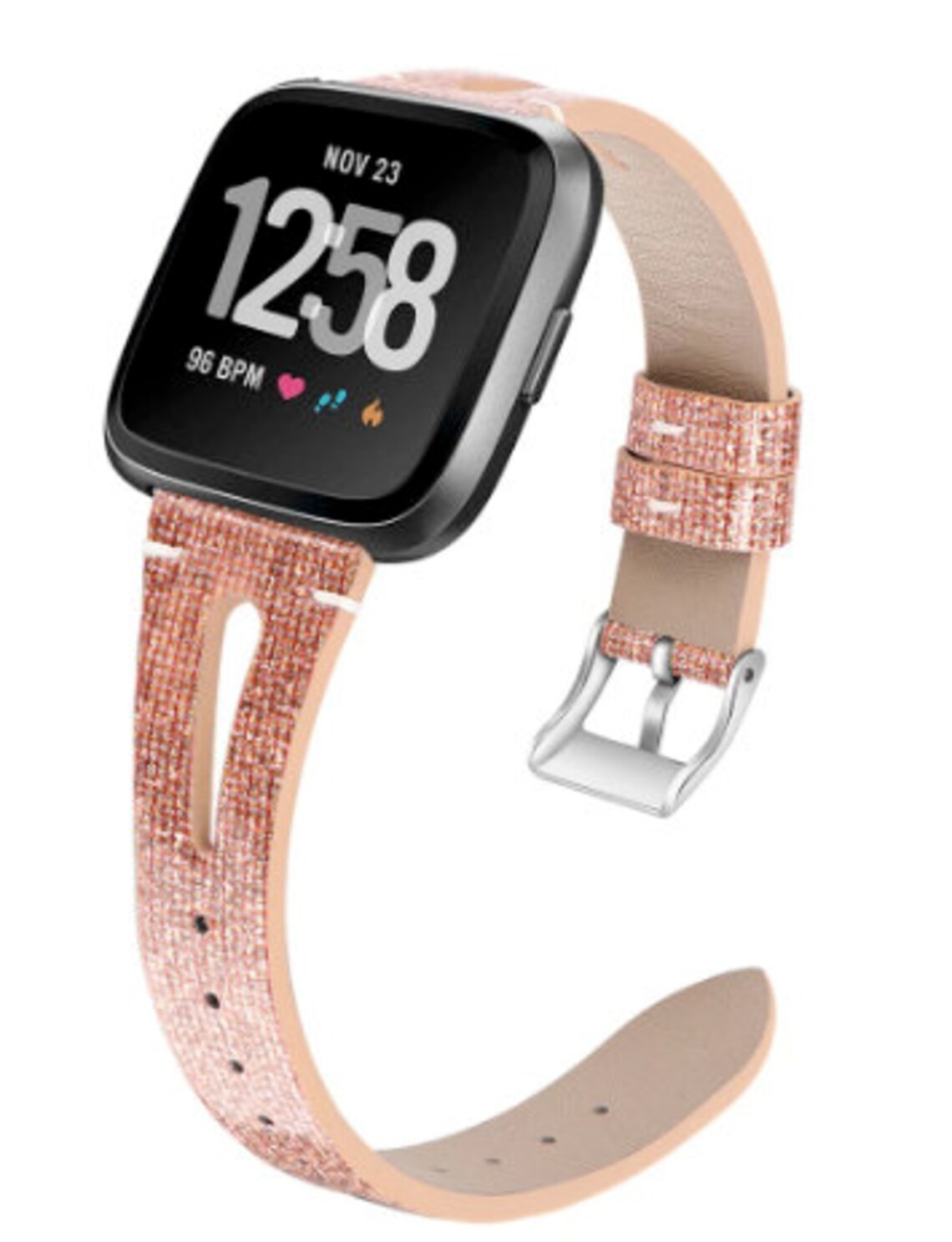 Fitbit Watch Band Sparkle Glitter Bling PU Leather Band Etsy