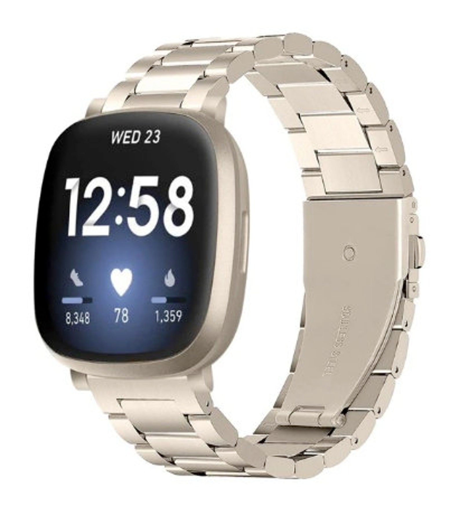 Fitbit Watch Band Stainless Steel Strap Fitbit Versa 3 | Etsy
