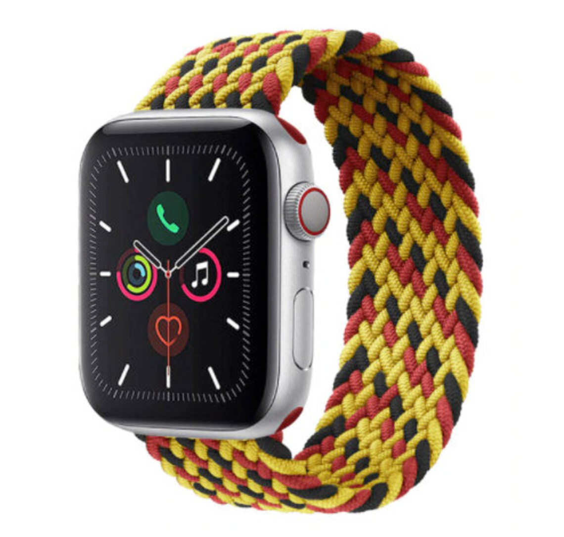 blue braided apple watch band