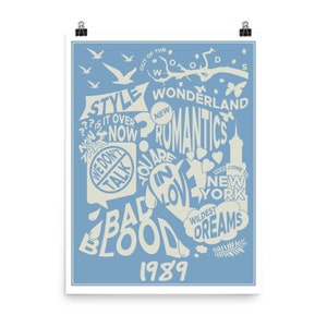 1989 TV Poster (Tracklist) - Taylor Album 2022 Swifties