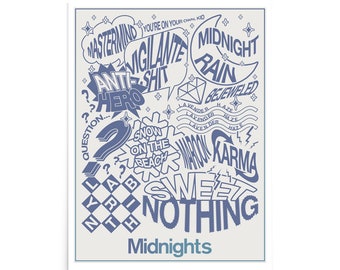 Digital Midnights 4-PACK BUNDLE Poster (Tracklist) - Taylor Album 2022