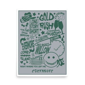 Digital Evermore 5-PACK BUNDLE Poster (Tracklist) - Taylor Album 2023 Swifties