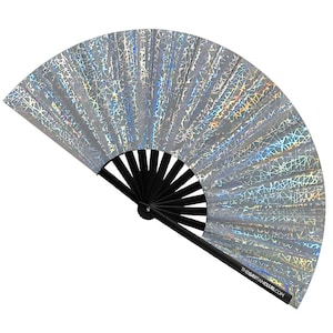 Discoteca Fan – Vibrant Color-Changing Bamboo Folding Hand Fan for Dance Parties & Pride Events