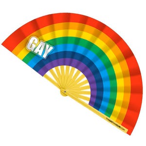 Gay All Day Bamboo Folding Fan - Pride & Festival