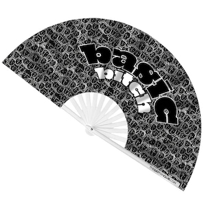 Basic Bitch Fan – Bold Bamboo Folding Hand Fan for Pride & Drag Celebrations