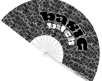 Abanico Bitch básico: abanico plegable de bambú para celebraciones del Orgullo y el Drag