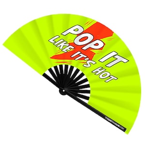 Poppers Fan (UV) – Playful Bamboo Folding Hand Fan for Pride & Drag Celebrations