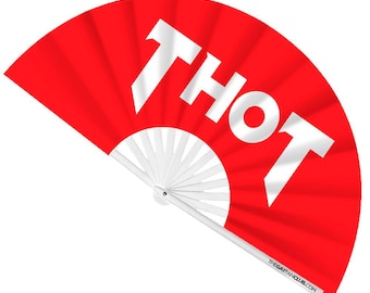 Abanico THOT: un elegante abanico plegable de bambú para celebraciones del Orgullo y el Drag