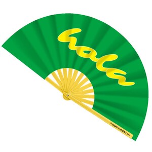 Hola Fan – Colorful Bamboo Folding Festival Fan for Pride & Drag Events