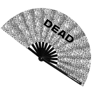 Dead To Me Fan – Bold Bamboo Folding Hand Fan for Pride & Drag Celebrations