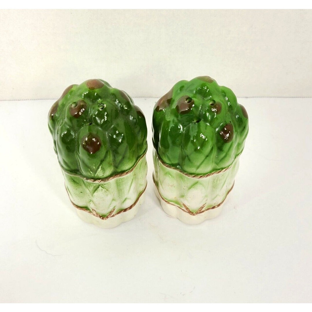 Vintage Ceramic Salt and Pepper Shaker Japan Asparagus Etsy
