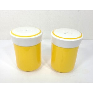 Vintage, Porcelain Ceramic Salt and Pepper Shakers, Yellow and Cream