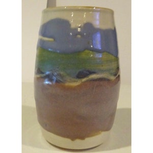Pottery Vase Vessel Signed Cw Stoneware approximately 6 1/2&quot; tall