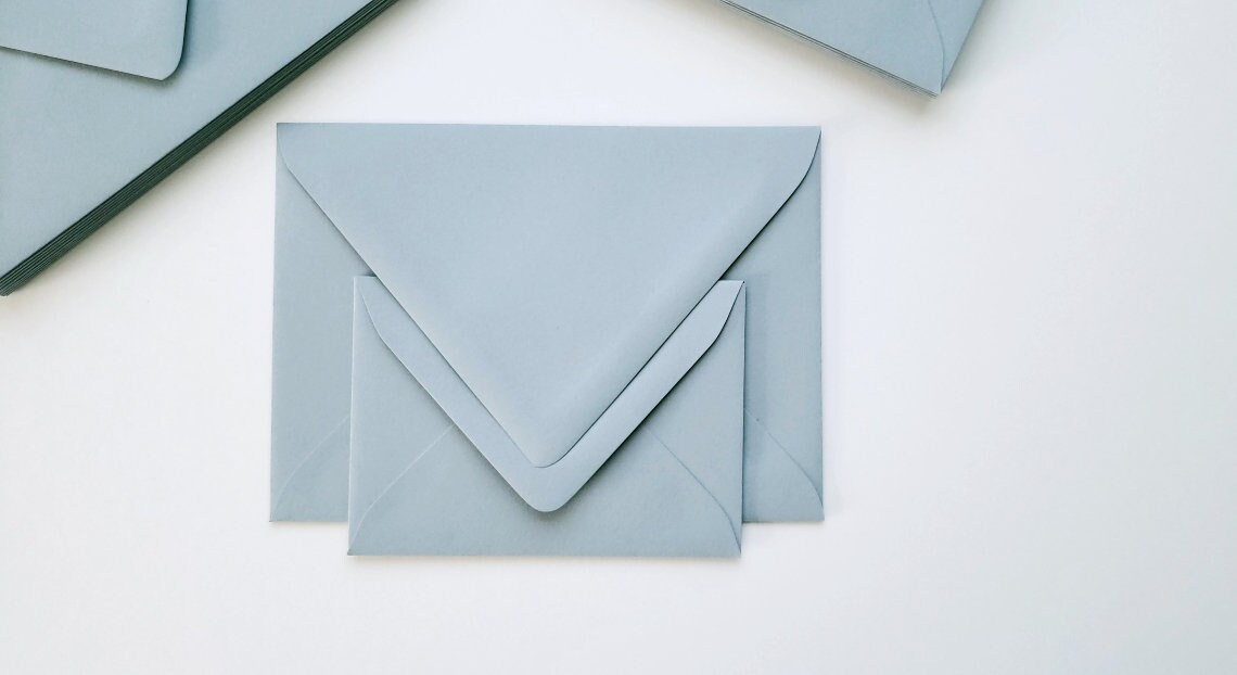 Dusty Muted Light Blue A7 ENVELOPES for 5x7 Etsy
