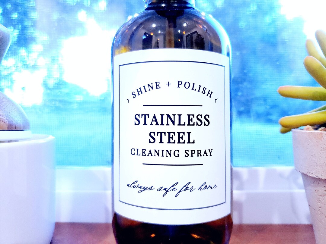 Stainless Steel Spray House Cleaner Vinyl Sticker Label Home Etsy