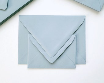 Dusty Muted Light Blue A1 & A7 ENVELOPES for 5x7 Invitations, Announcements