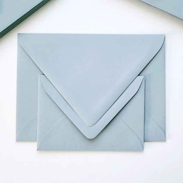 Dusty Muted Light Blue A1 & A7 ENVELOPES for 5x7 Invitations, Announcements