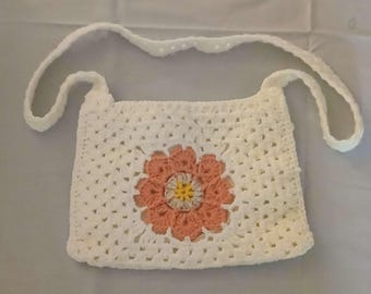 Large flower tote bag