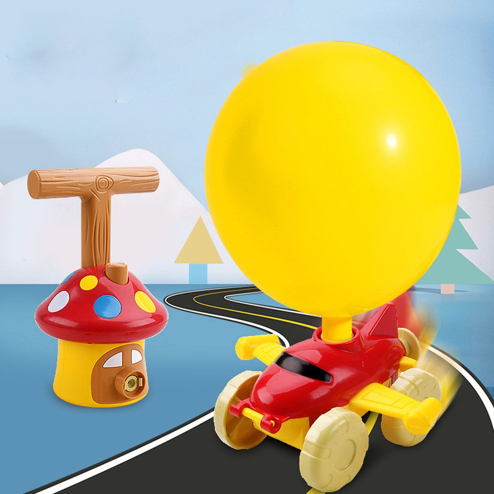 Power Balloon Car Toy for Kids Balloon Racing Toy Inflatable | Etsy