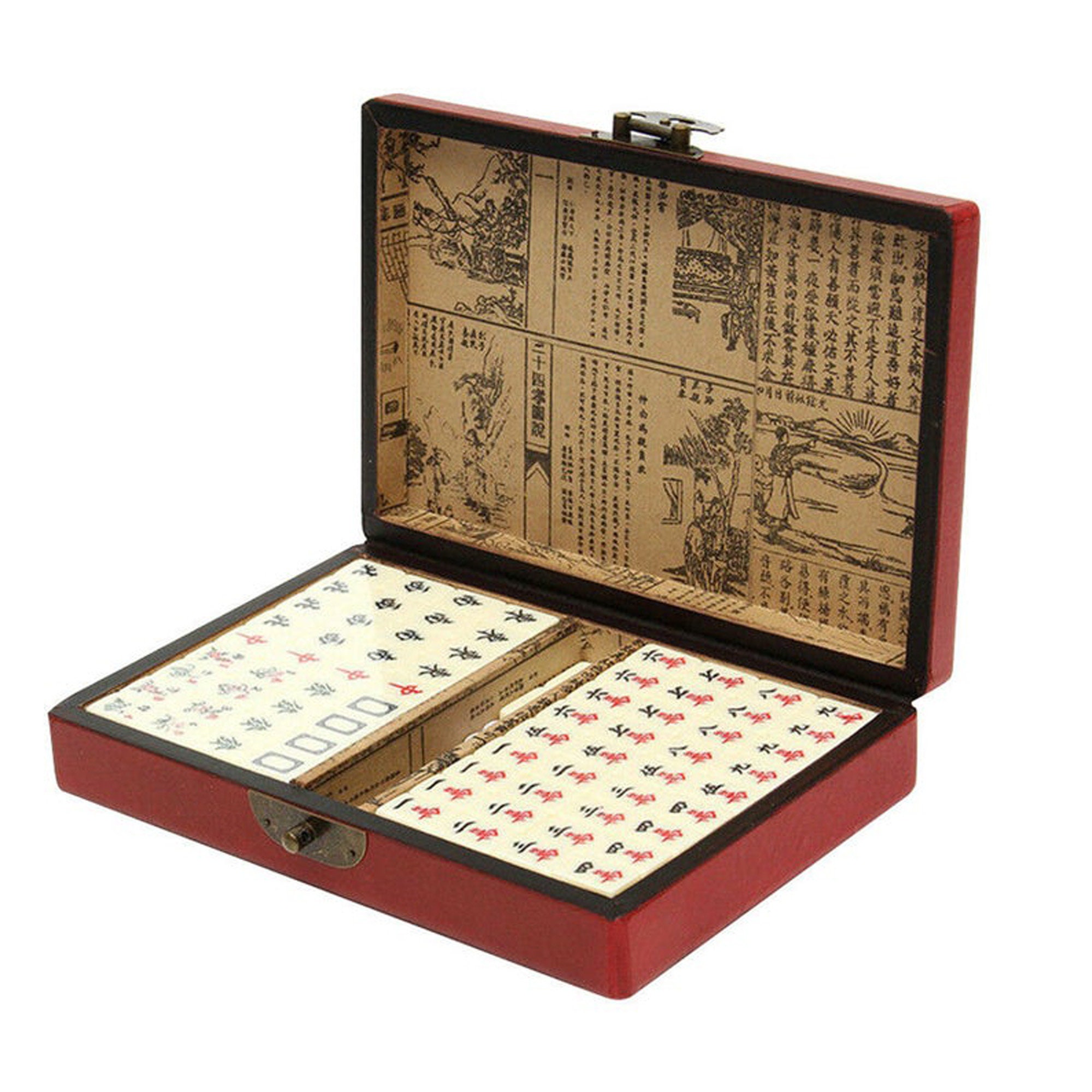 Portable Retro Mahjong Mahjong Set Toy Mahjong with Leather Etsy