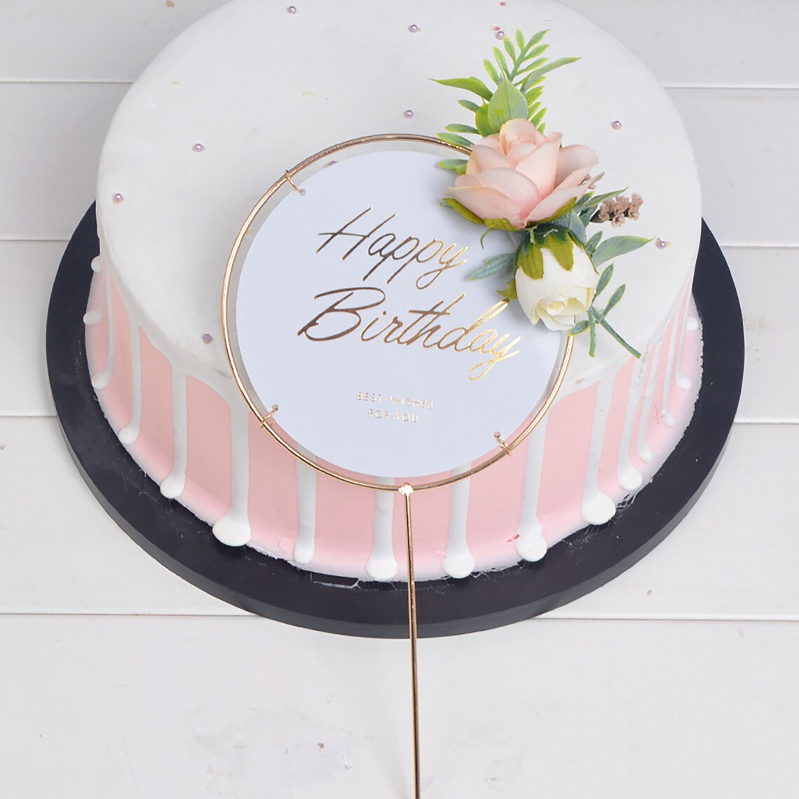 Birthday Cake Topper Adult Birthday Topper Gold Glitter Etsy