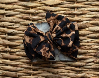Leopard Double Bow Headwrap