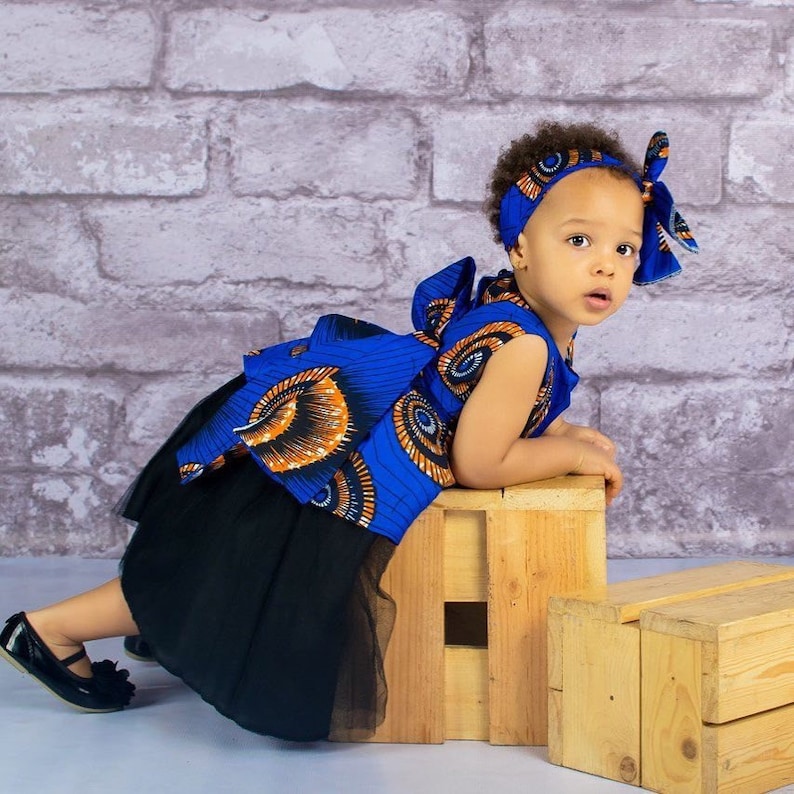 Little Girls African Dress, African Print Dress for Kids Toddlers and