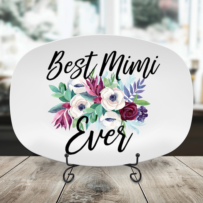 Nona Mom Mimi Mothers Day Platter Best Mimi Ever Platter Gift for Nana Serving Tray Serving Platter