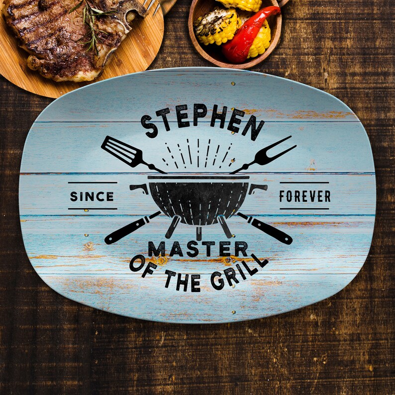 Personalized BBQ Grilling Plate BBQ Gifts BBQ Grill Gifts Etsy