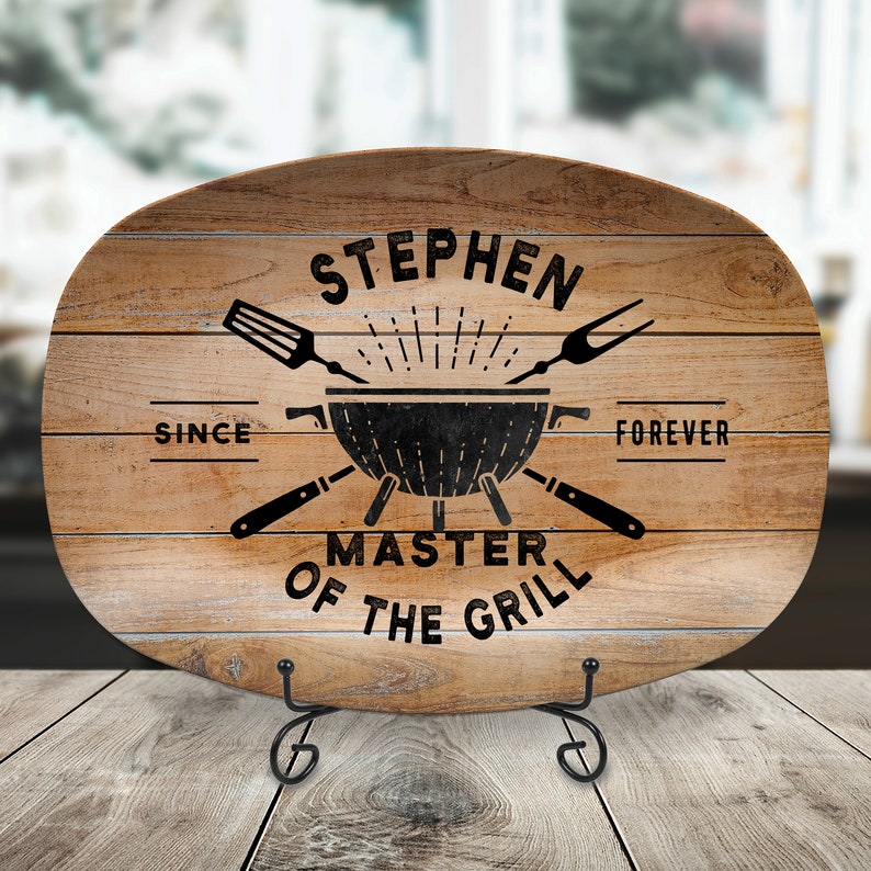 Personalized BBQ Grilling Plate BBQ Gifts BBQ Grill Gifts Etsy