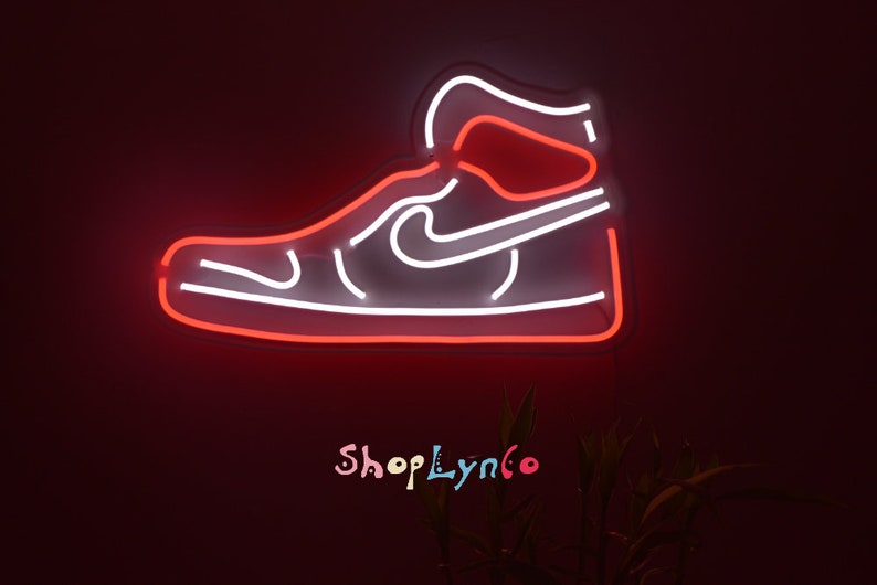 neon jordan 1 sign