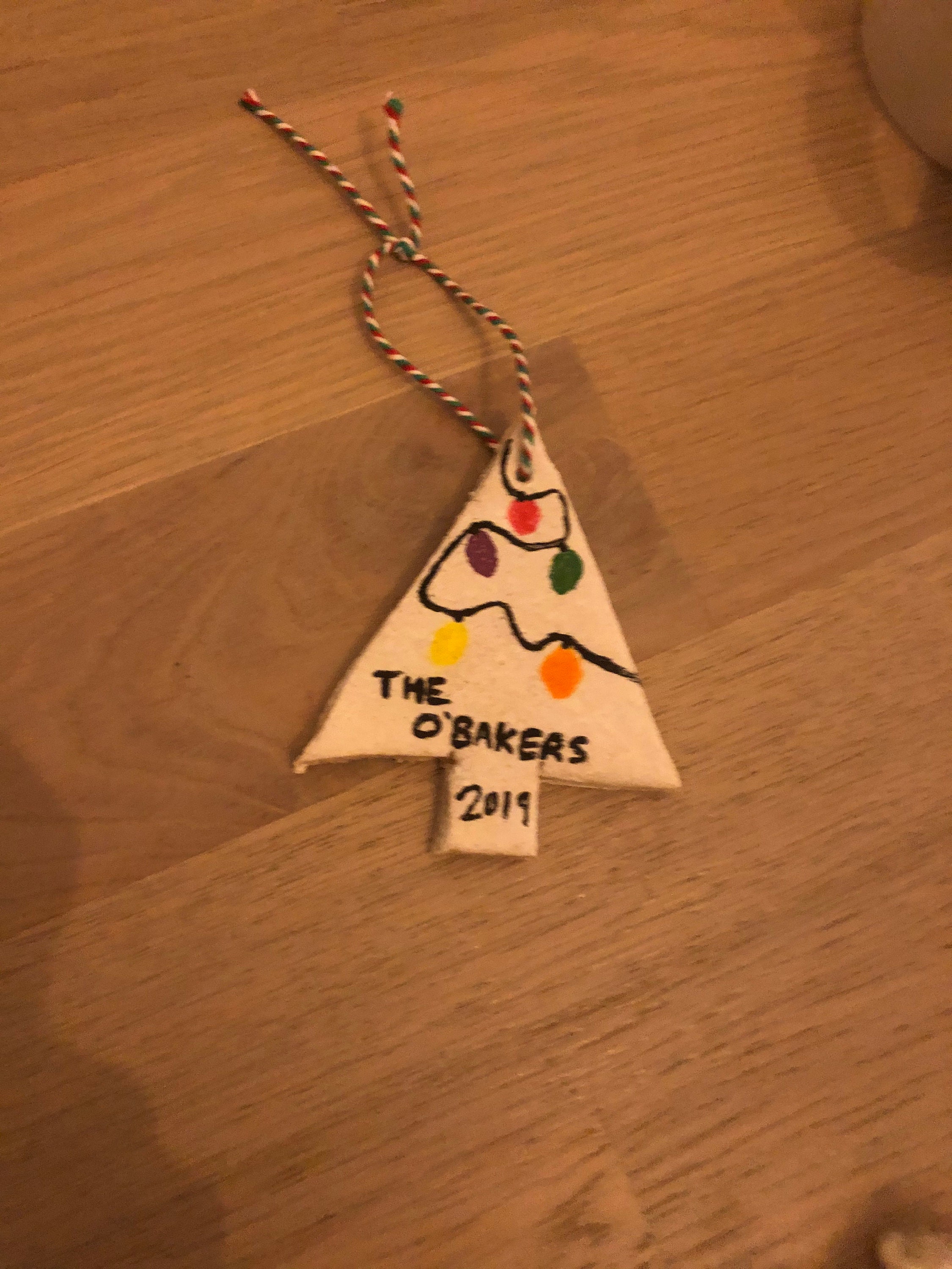 Personalised Christmas Tree Decoration With Surname and Date  Etsy