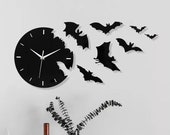 DIY Halloween Batman Acrylic Clock Silent Wall Clock Wall Clock Unique Modern Wall Hanging Batman Dorm Wall Decor Theme Home Decor
