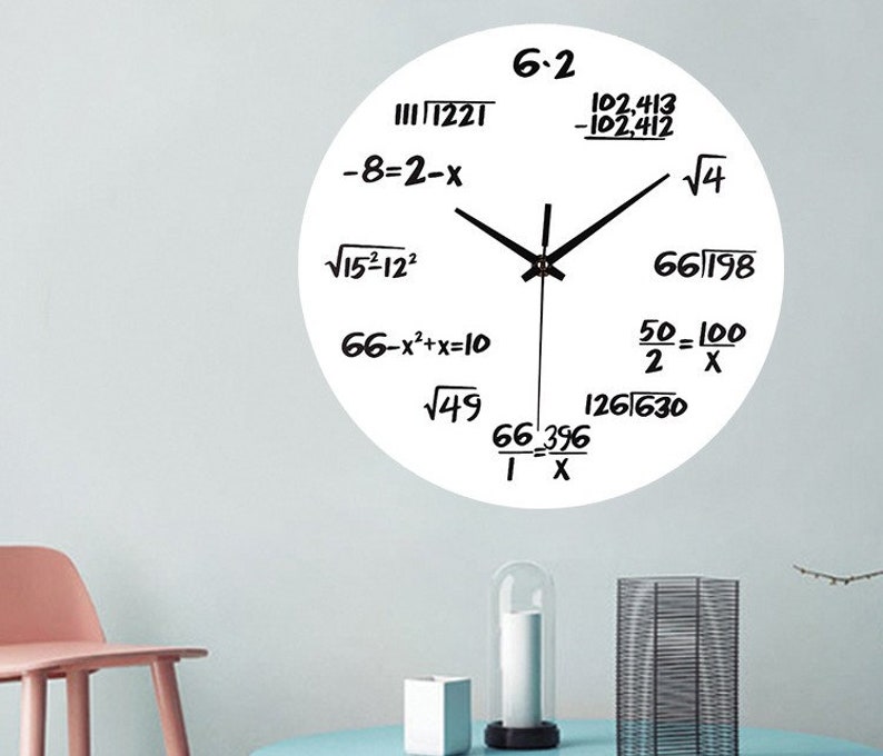 Unique Mathematical Formula Clock Acrylic Wall Clock Etsy