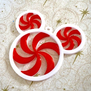 Set of 3 Mickey Peppermint Ornaments