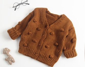 Feidoog Knitted Baby Girls Cardigan Sweater Toddler Knit Button up Cardigan Sweater Outwear