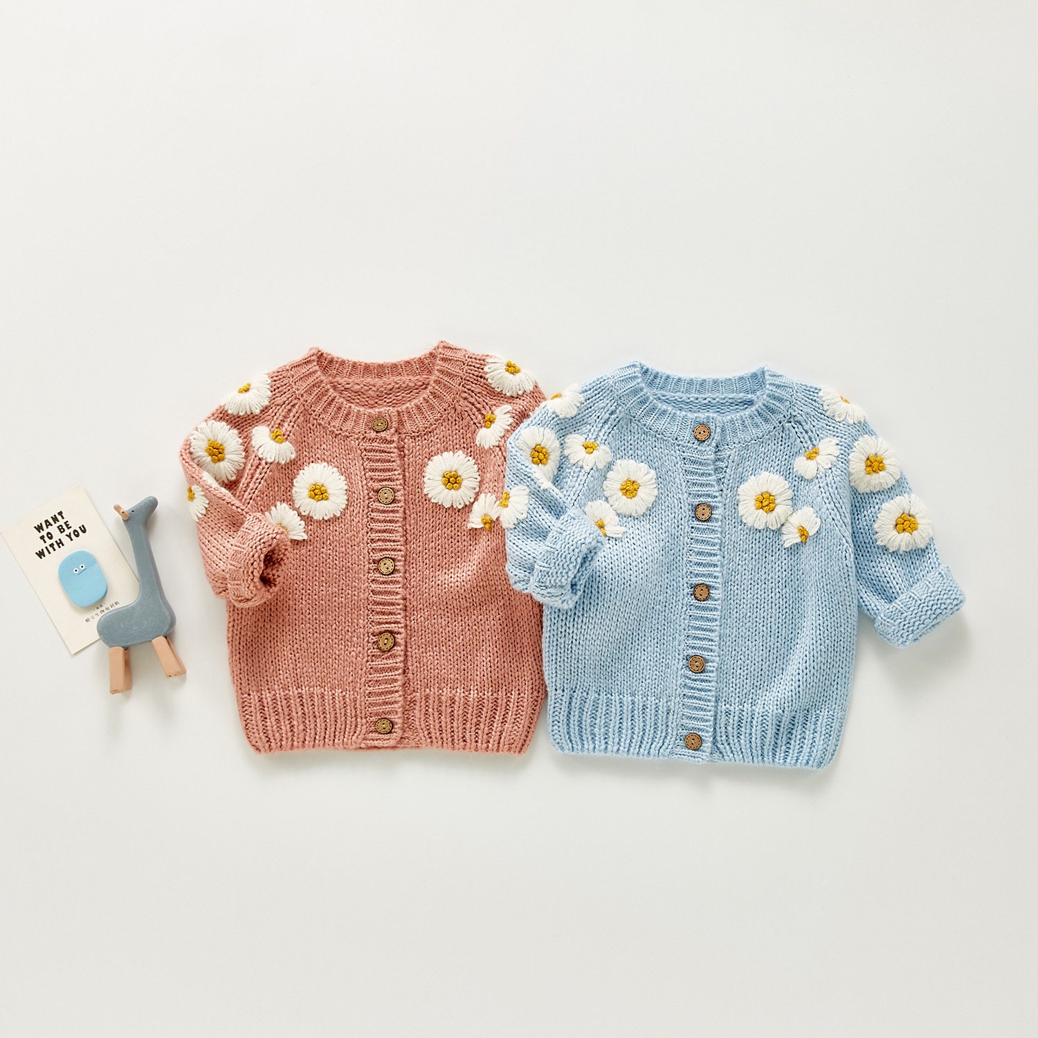 White flower store girl cardigan
