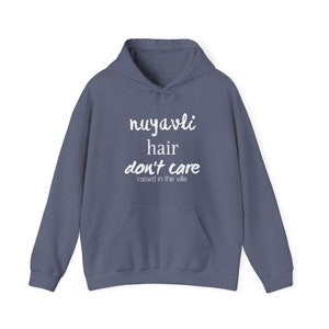 Nuyavli hair don&#39;t care dark hoodie