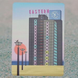 Carte postale Leipzig-Grünau "Côte Est" - Lever de soleil