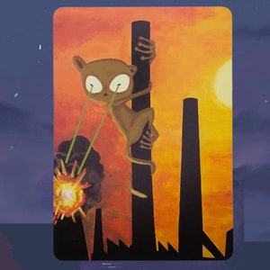 Cartolina Tarsier "Il migliore King Kong"