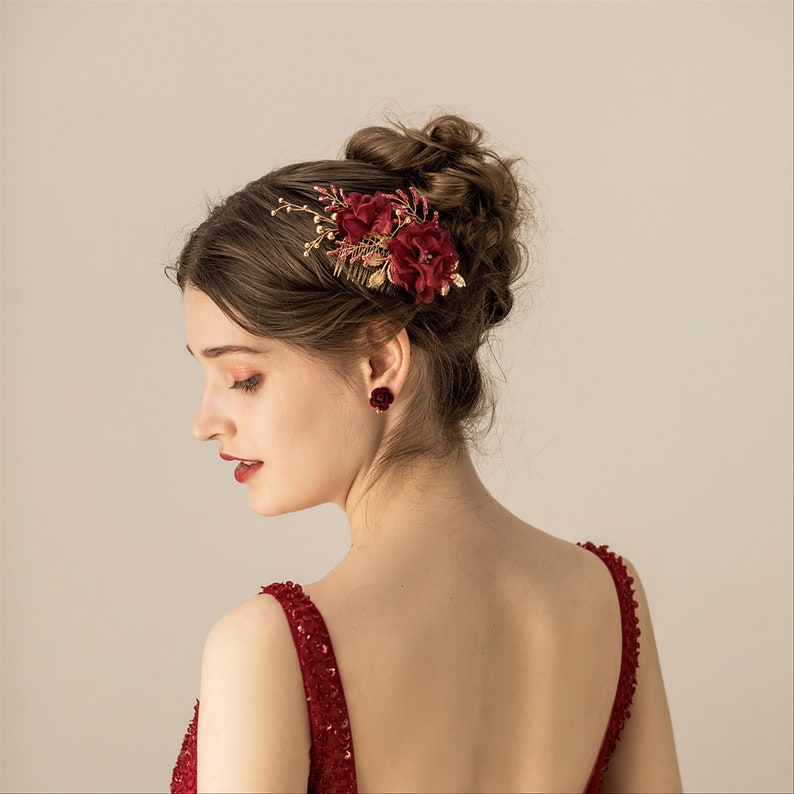 Bridal hair comb bridal hair piece hair clip bridal headpiece hair accessories hair comb bridal hair vine hair clips floral hair comb clips