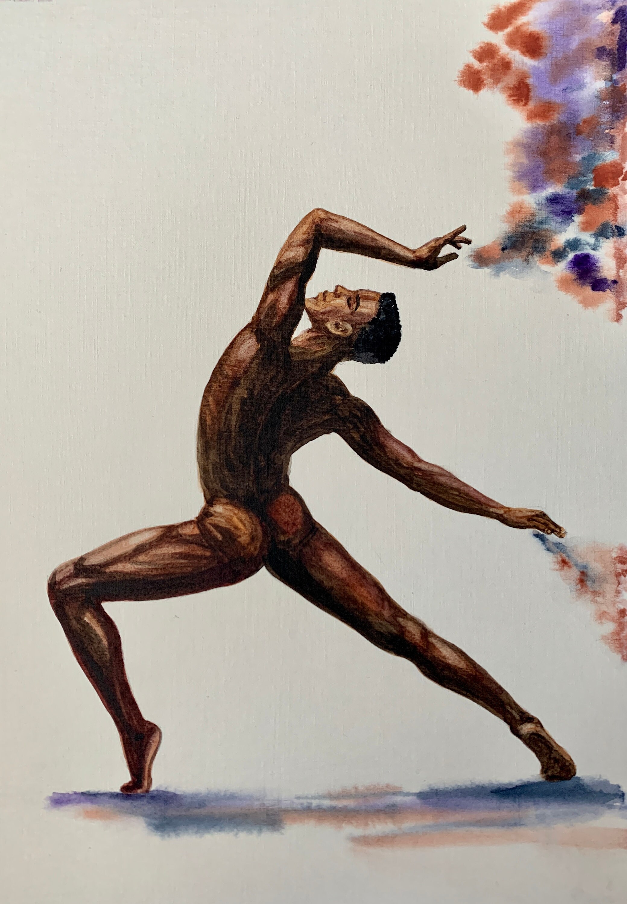 Ballerina Painting Original Watercolor Male Nude Ballet Dance | Etsy