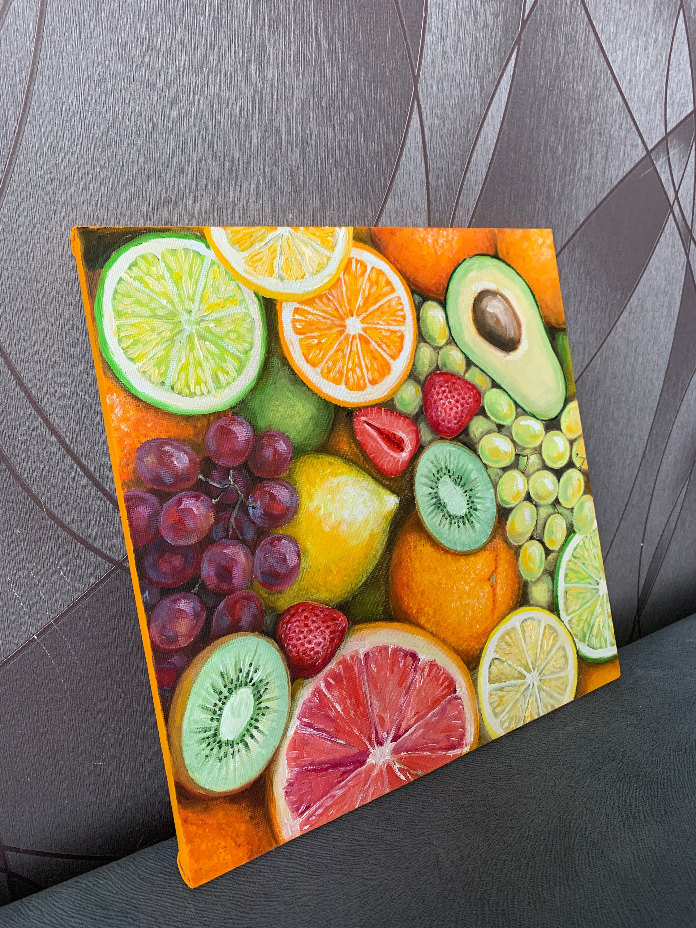 Fruit Painting Original Art Oil on Canvas Kitchen Art Berries Etsy