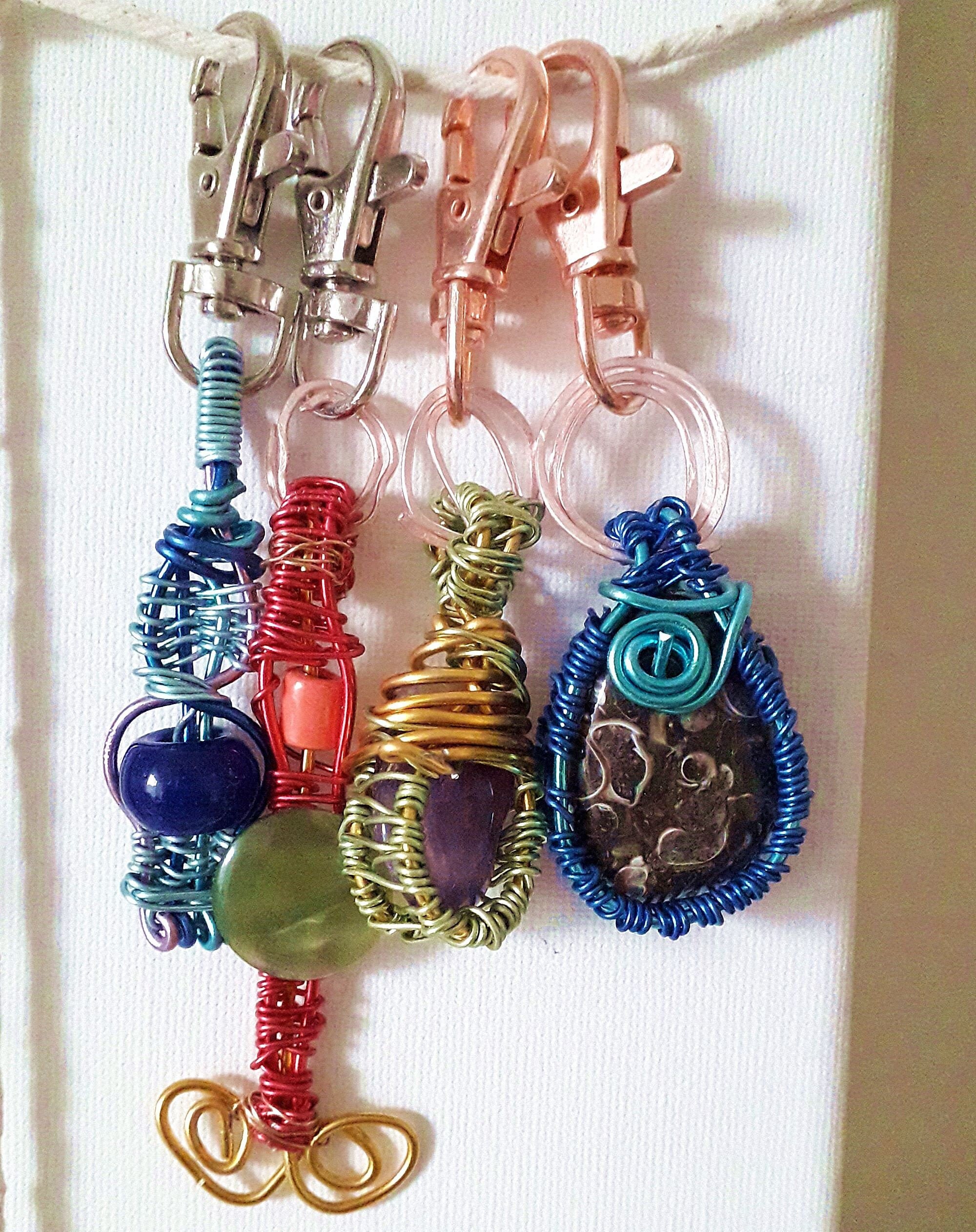 Wire wrapped Zipper charms for bags keys or any zips Etsy