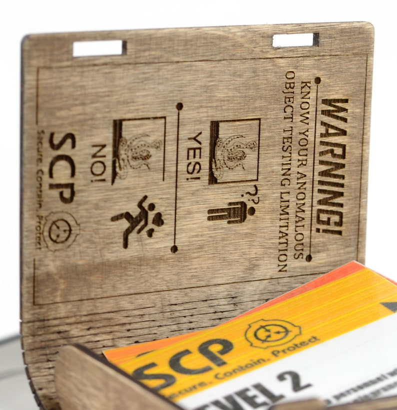 SCP Foundation Box Engraved Wood Gift Box Safe Objects Box SCP | Etsy